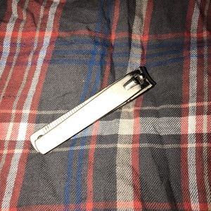 Large matte silver nail clippers